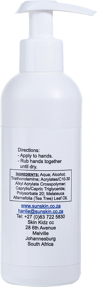 Gel hand sanitizer with tea tree