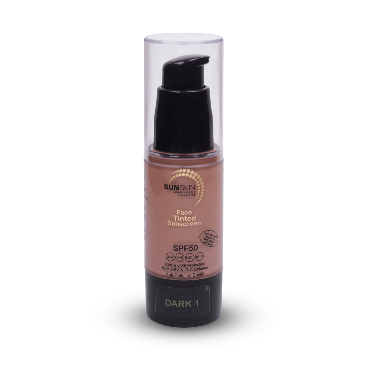 Tinted face sunscreen SPF50 cream-gel