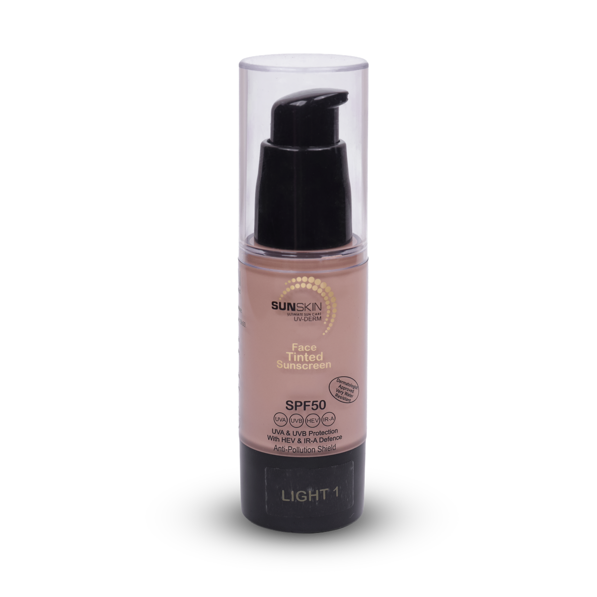 Tinted face sunscreen SPF50 cream-gel