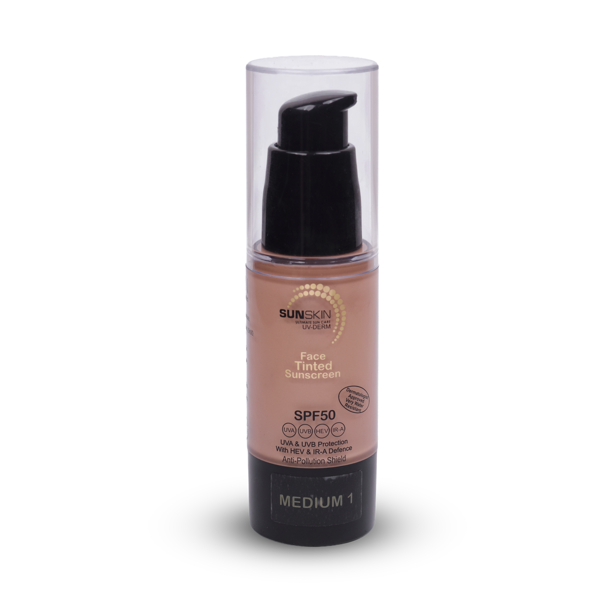 Sheer coverage tinted sunscreen SPF50