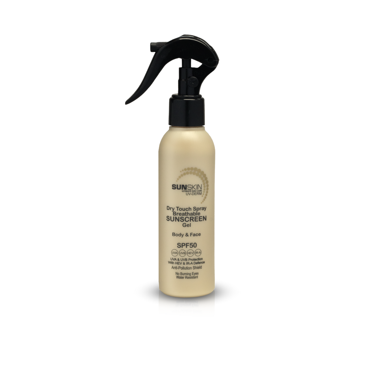 Dry touch sunscreen SPF50 spray for face and body