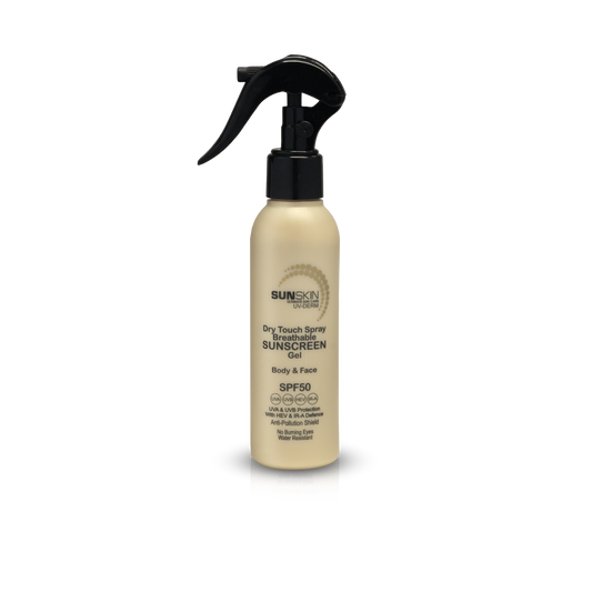 Dry touch sunscreen SPF50 spray for face and body