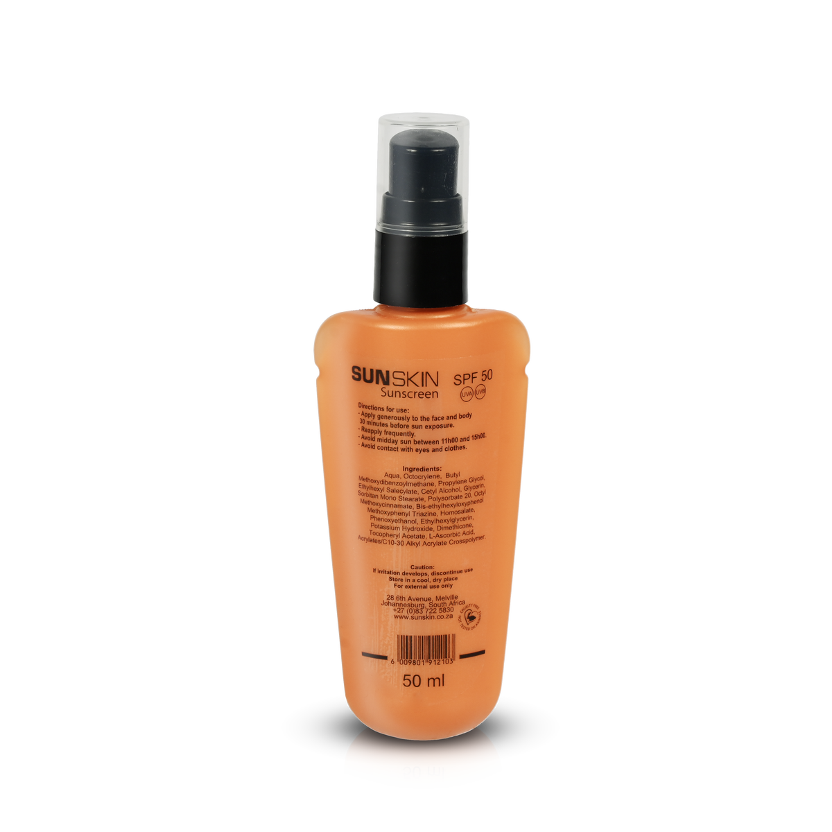 Non-greasy SPF50 sunscreen face and body