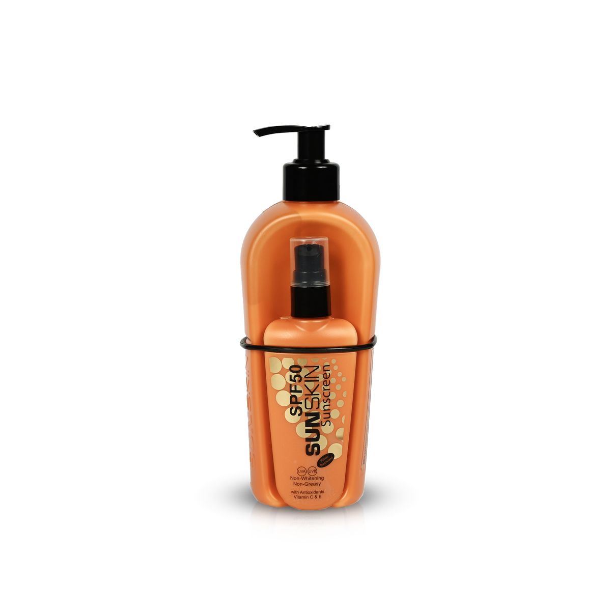 On-the-go SPF50 sunscreen bottles