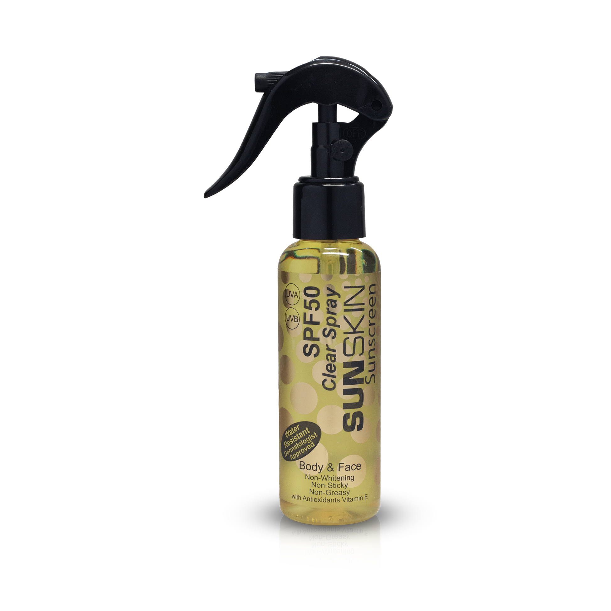 Broad spectrum clear sunscreen spray SUNSKIN