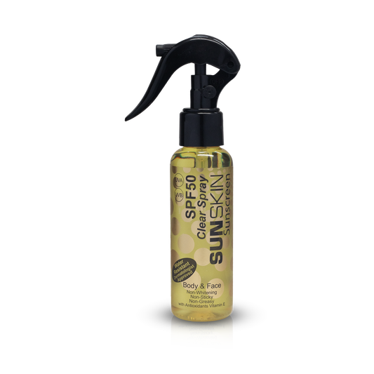 Broad spectrum clear sunscreen spray SUNSKIN