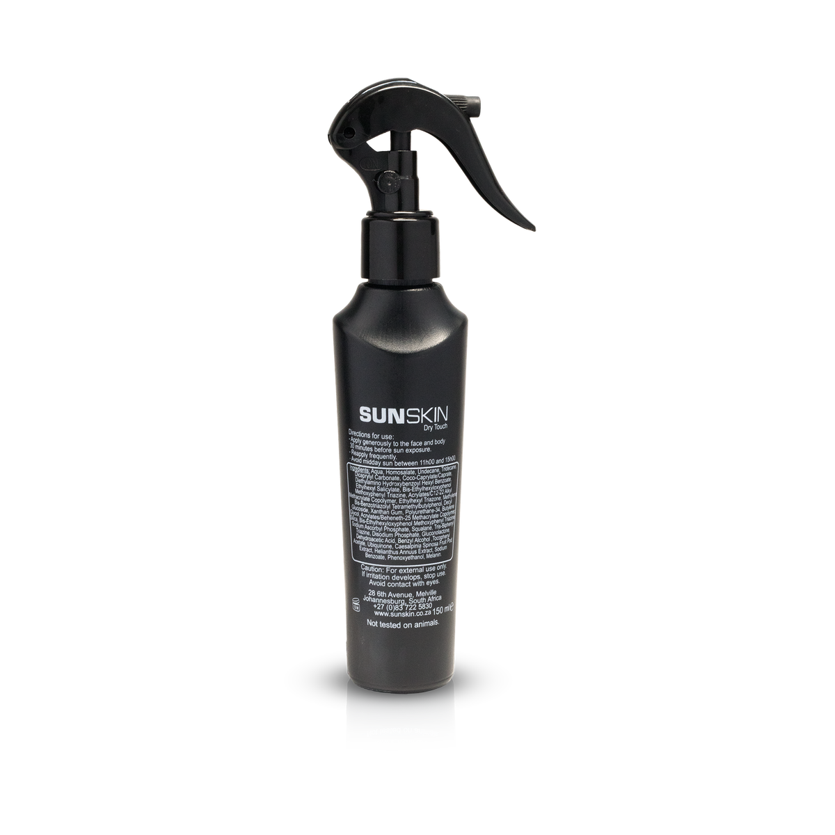 Full spectrum SPF50 sunscreen dry touch spray