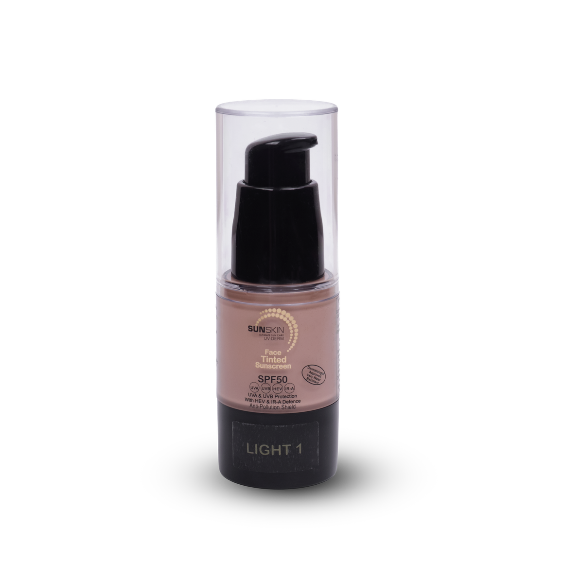 Travel size tinted sunscreen SPF50