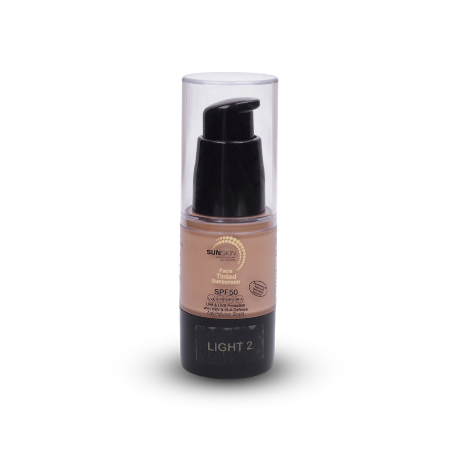 Travel size tinted sunscreen SPF50