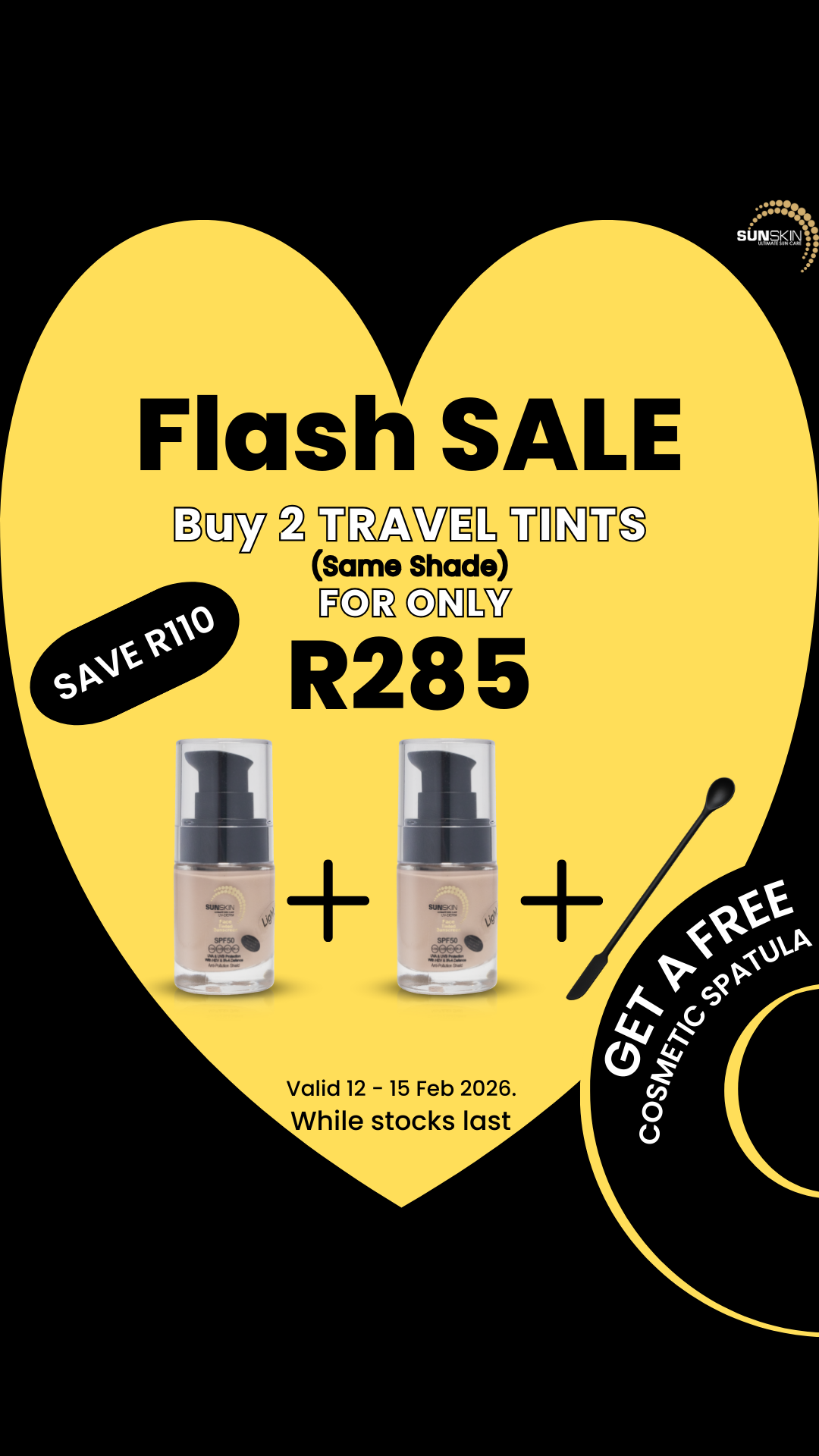 Travel size tinted sunscreen SPF50