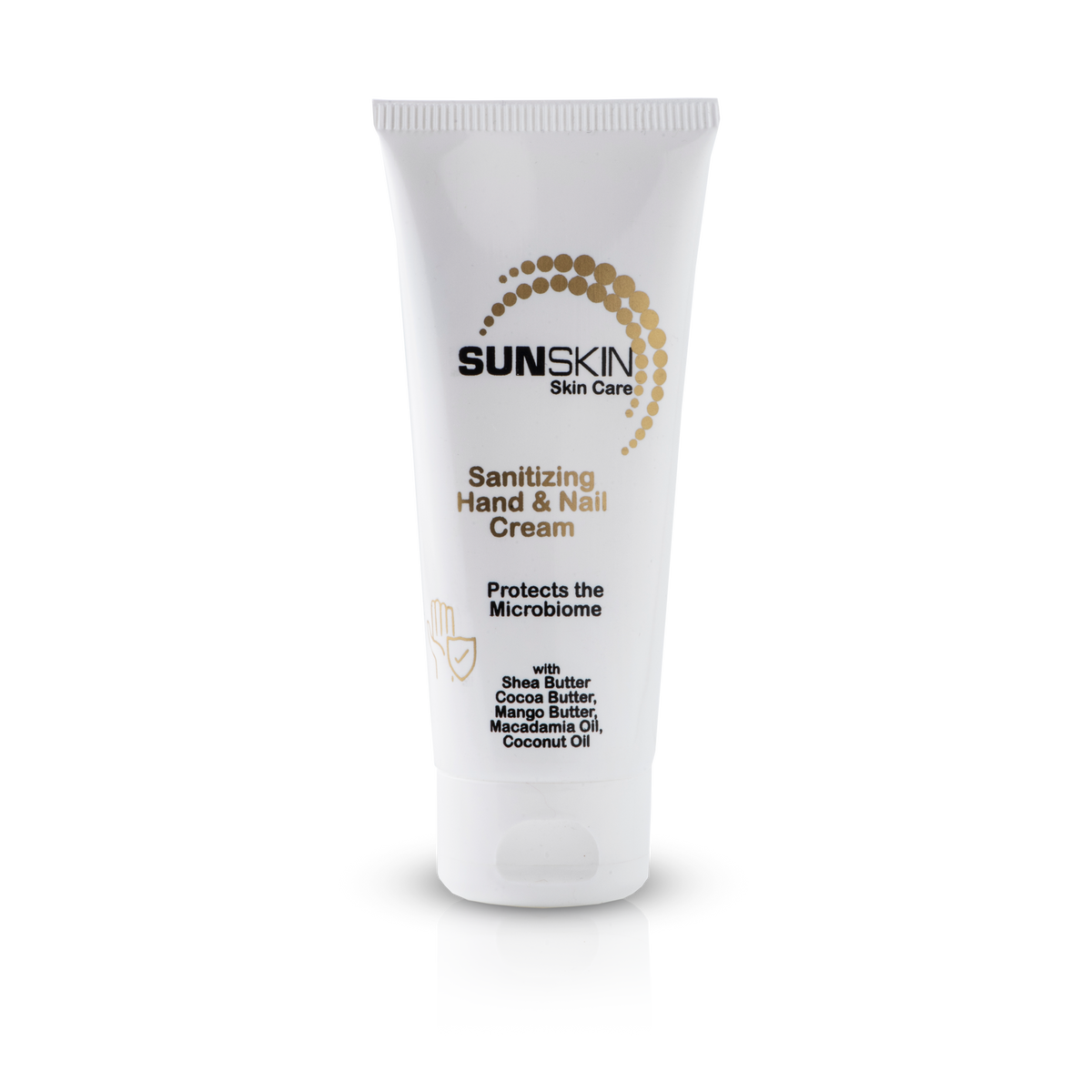 Hand and nail care with sanitizing protection